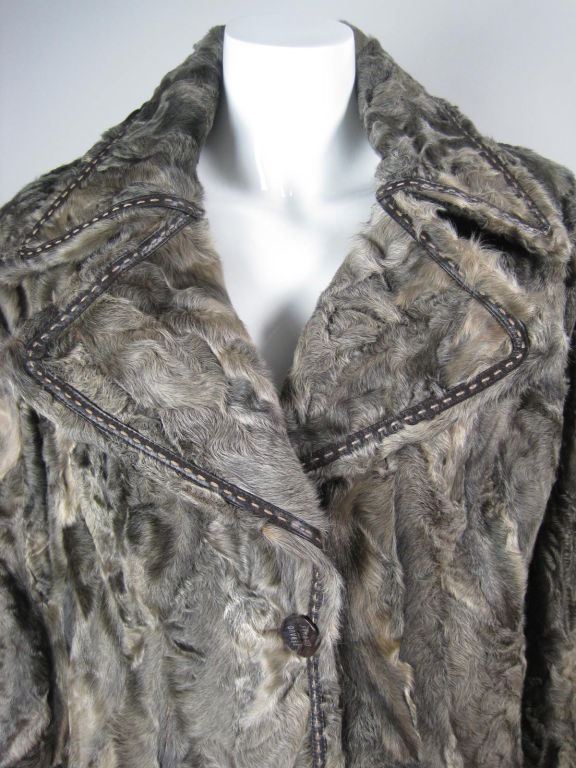 Louis Feraud Lamb's Fur Coat For Sale 1