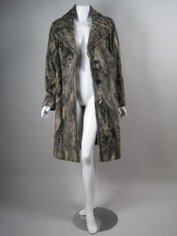 Louis Feraud Lamb's Fur Coat For Sale 4