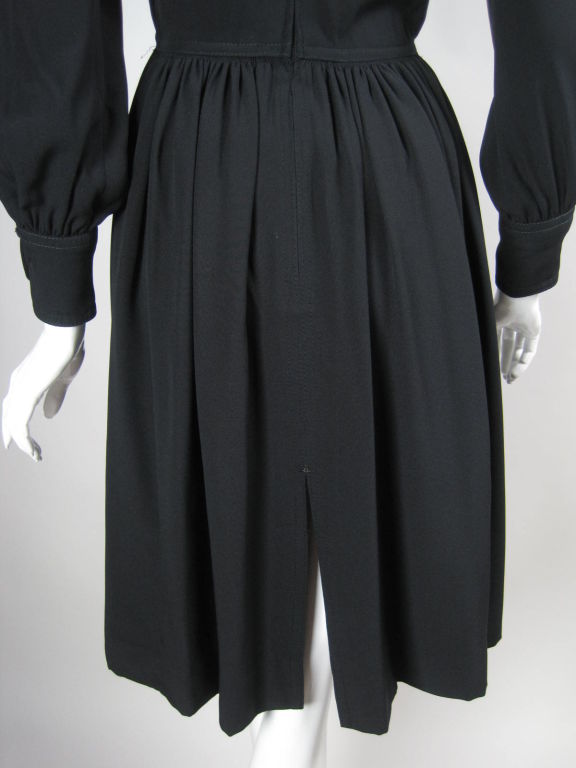 1970's Galanos Black Jersey Dress 3
