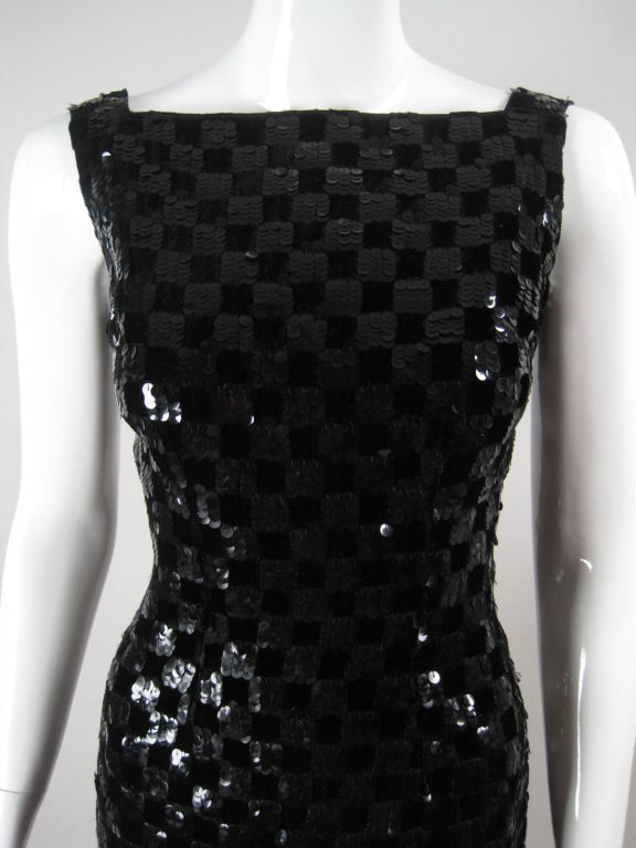 Malcolm Starr Sequined Cocktail Dress For Sale 1