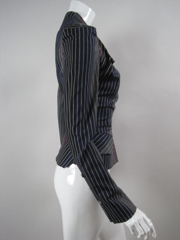 Women's Vivienne Westwood Pinstriped Asymmetrical Blazer