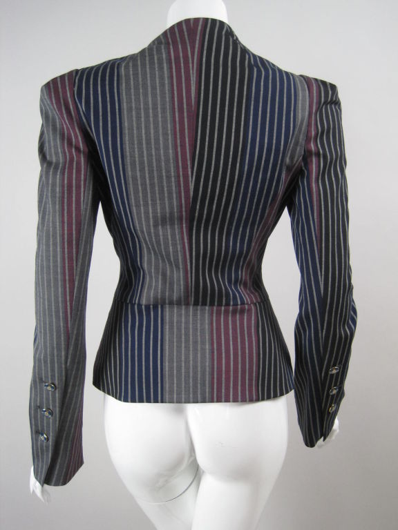Vivienne Westwood Pinstriped Asymmetrical Blazer 1