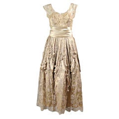 1950's Harvey Berin Chantilly Lace Cocktail Dress at 1stDibs