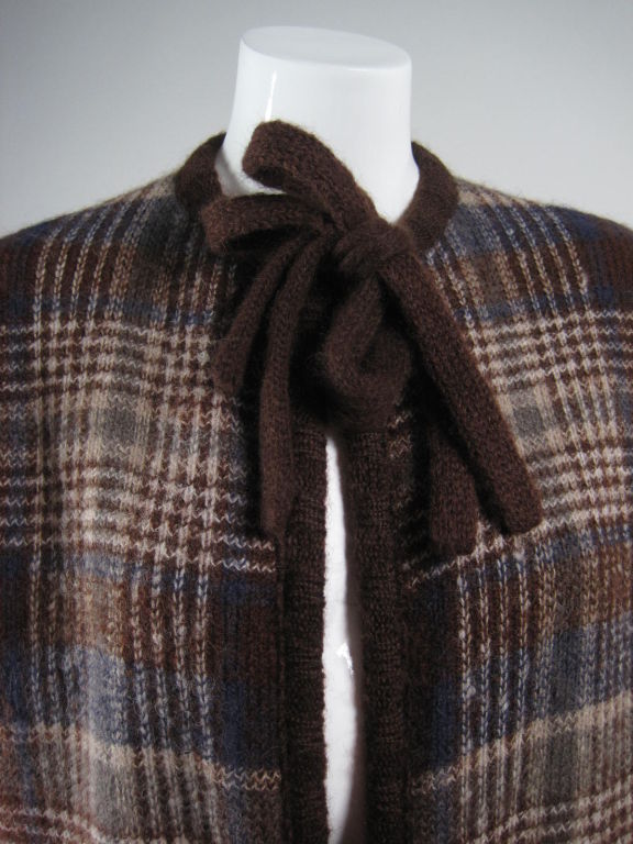 1970's Missoni Plaid Sweater Coat 1