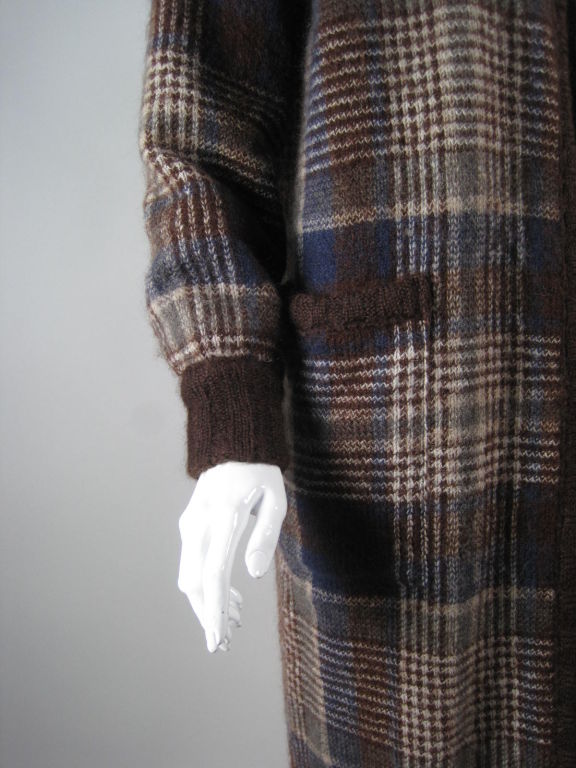 1970's Missoni Plaid Sweater Coat 2