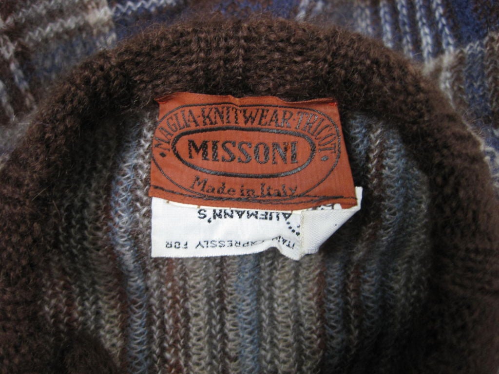 1970's Missoni Plaid Sweater Coat 3
