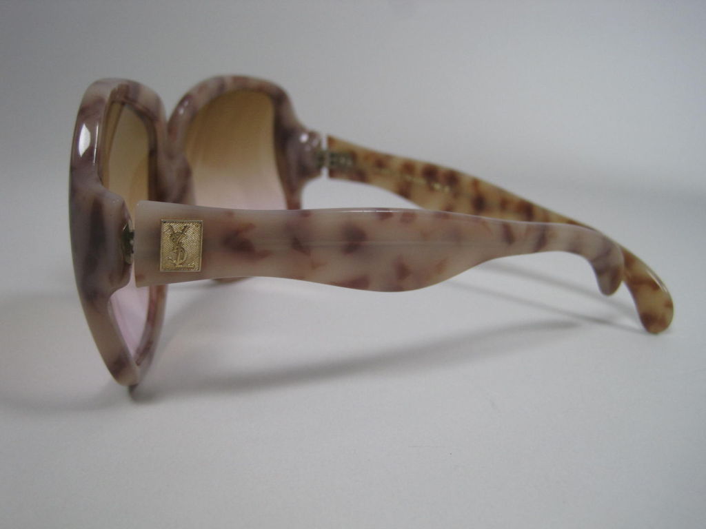 Women's 1970's YSL Oversized Tortoise Shell Sunglasses