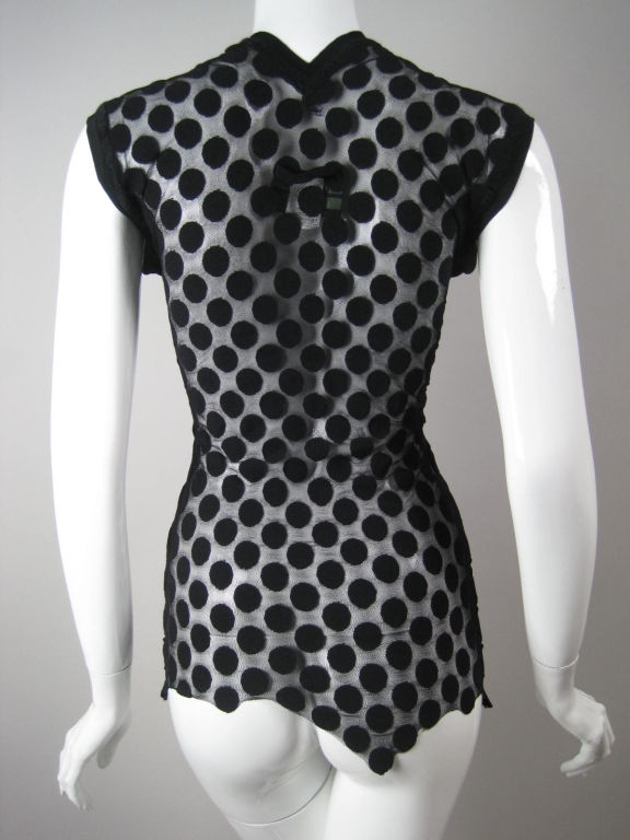 Women's Jean Paul Gaultier Polka Dotted Mesh Top