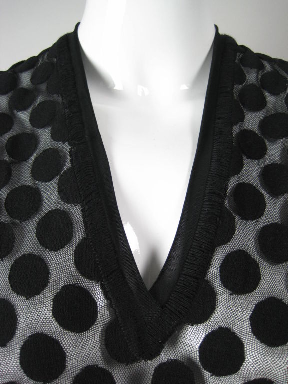 Jean Paul Gaultier Polka Dotted Mesh Top 1