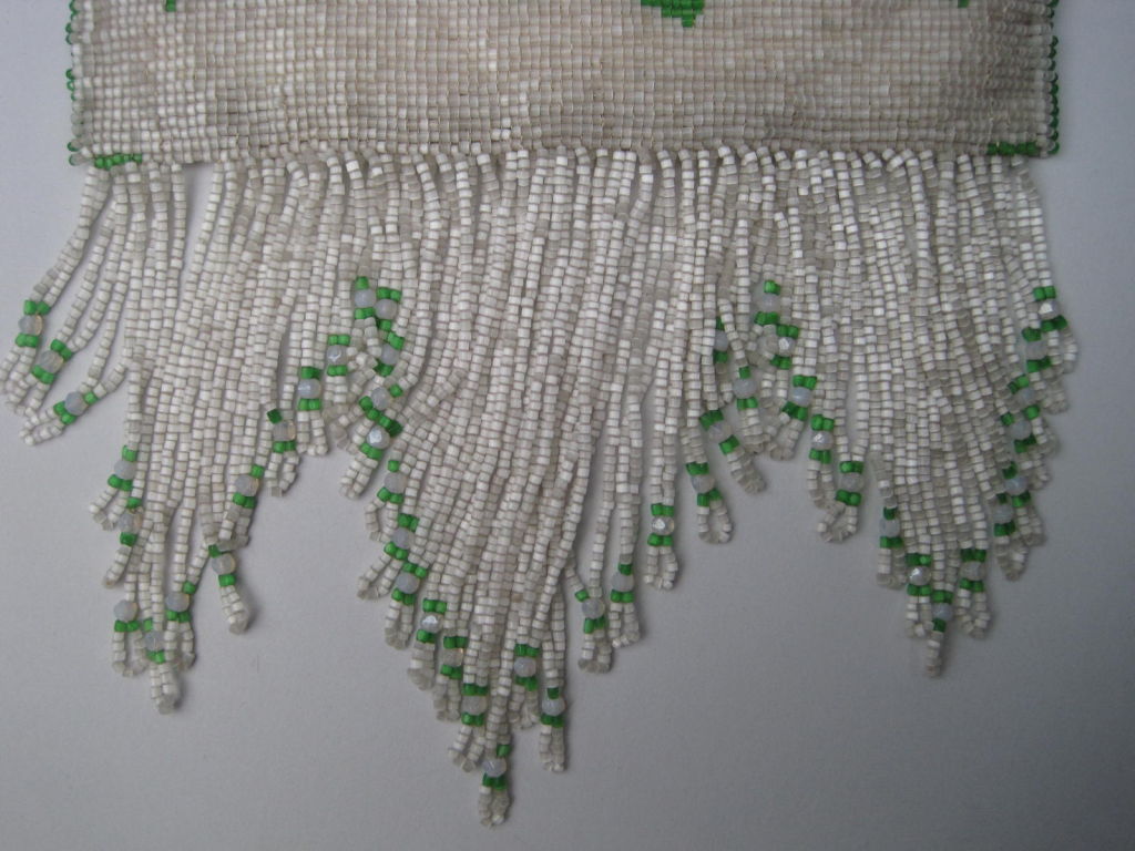 Women's 1920's Beaded Handbag with Fringe For Sale