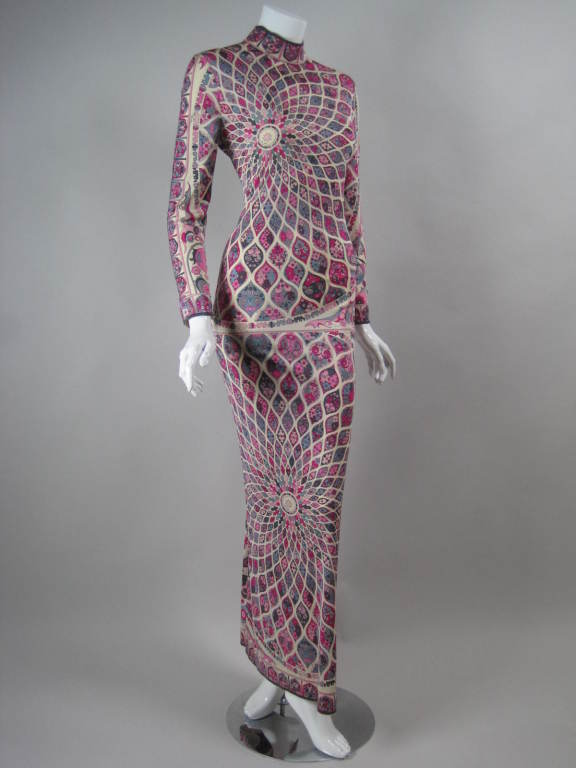 Women's 1970's Pucci Silk Jersey Gown