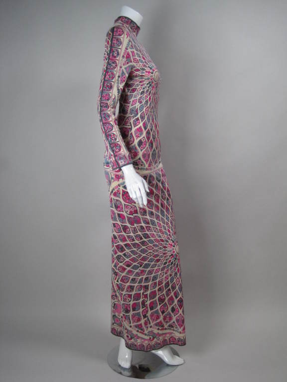 1970's Pucci Silk Jersey Gown 1