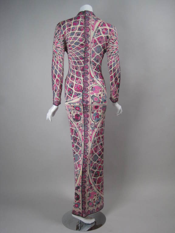 1970's Pucci Silk Jersey Gown 2