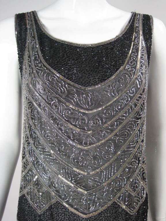 1920's Beaded Sheath Dress with Tromp L'oeil Detailing 1