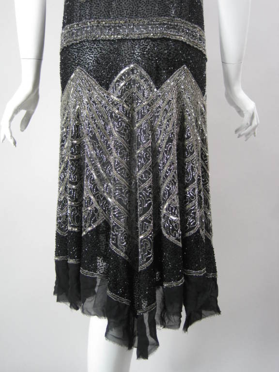 1920's Beaded Sheath Dress with Tromp L'oeil Detailing 2