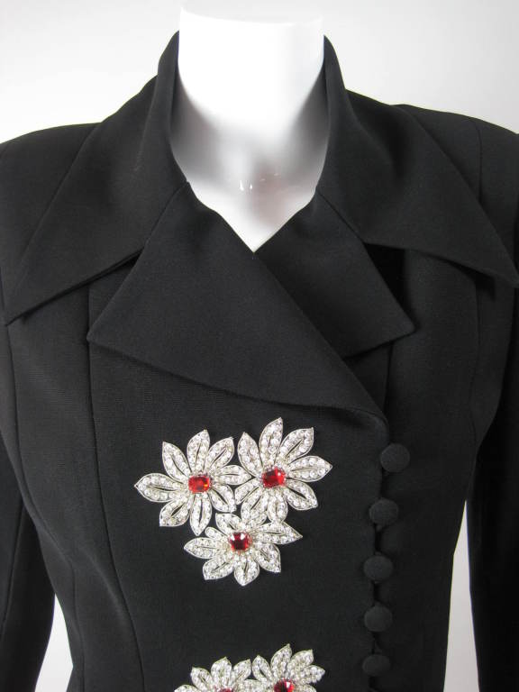 Karl Lagerfeld Jacket with Beaded Floral Sprays 2