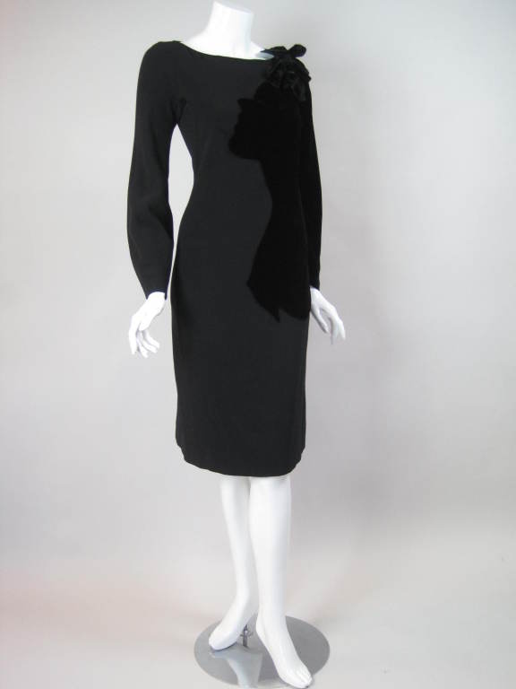 Black Sonia Rykiel Cocktail Dress with Woman's Silhouette