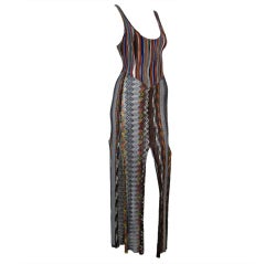 Vintage 1970's Missoni Sleeveless Gown