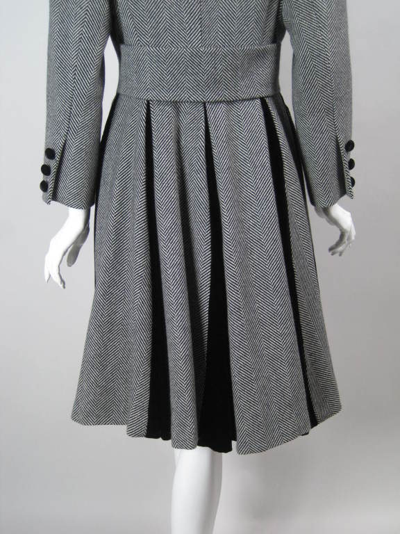 Christian Dior Numbered Houndstooth Coat with Velvet Inserts at 1stdibs