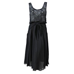 1970's Valentino Chiffon Dress with Openwork Detailing