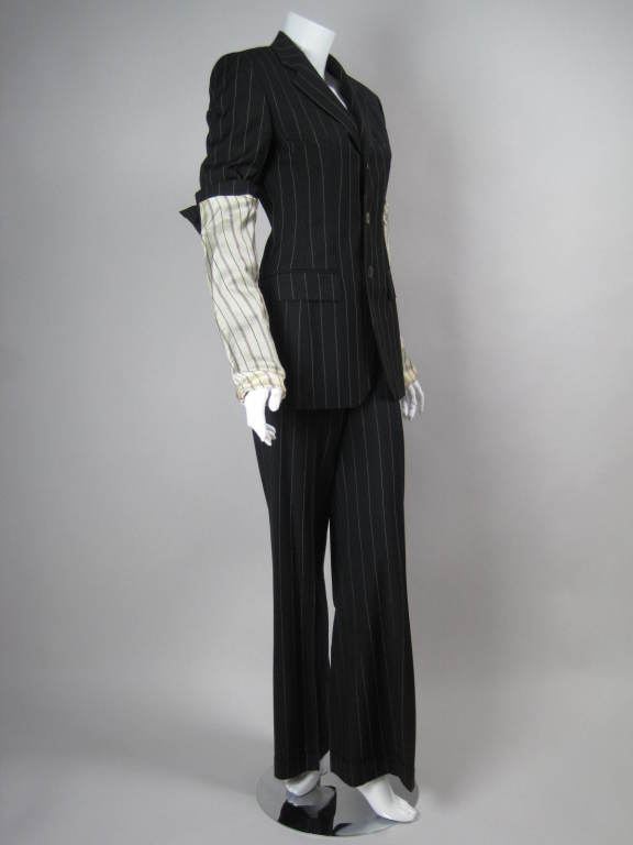 Women's 1990's Gaultier Pinstriped Suit