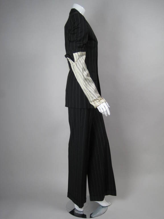 1990's Gaultier Pinstriped Suit 1