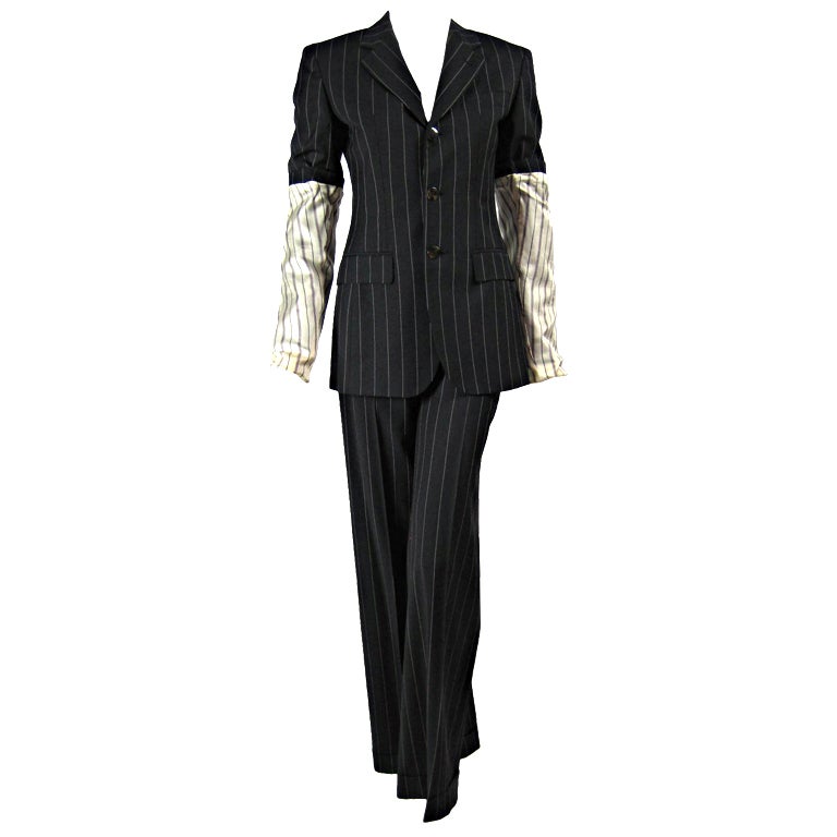 1990's Gaultier Pinstriped Suit