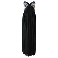 Vintage Vicky Tiel Couture Strapless Goddess Gown