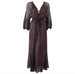 1970's Custom-Made Hand-Knit Maxi