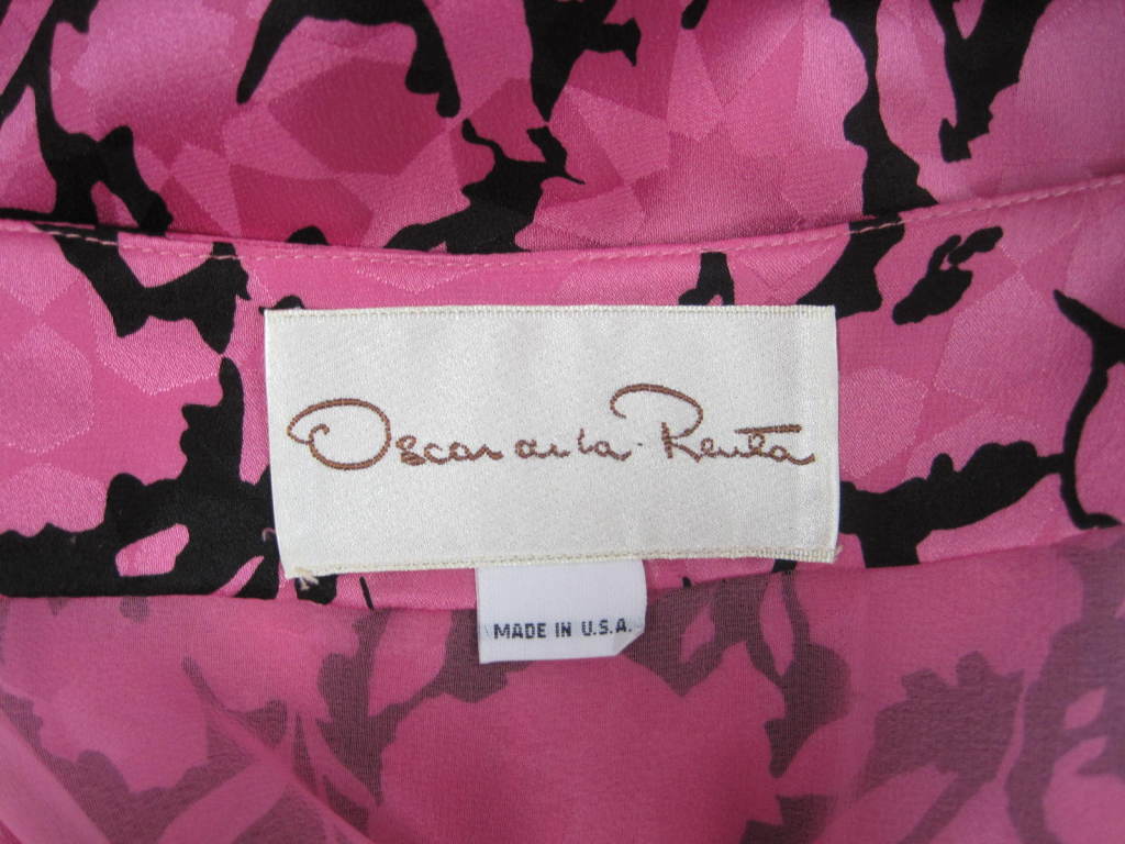1980's Oscar De La Renta Pink Cocktail Dress 6