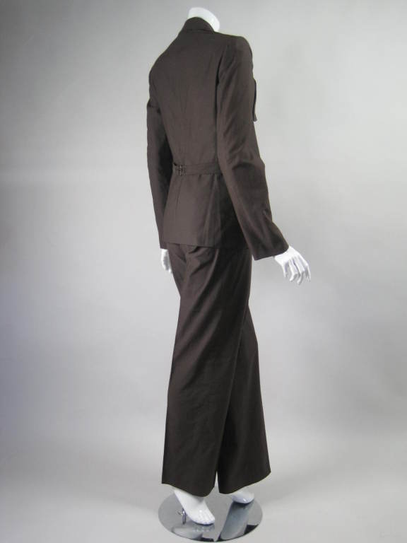 Jean Paul Gaultier Military-Inspired Trouser Suit In Excellent Condition For Sale In Los Angeles, CA