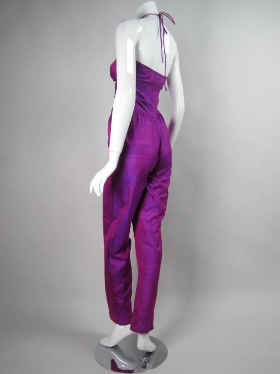 Women's 1970's Bill Tice Shantung Jumpsuit