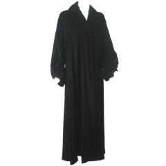 Vintage 1970's Halston Black Velvet Opera Coat