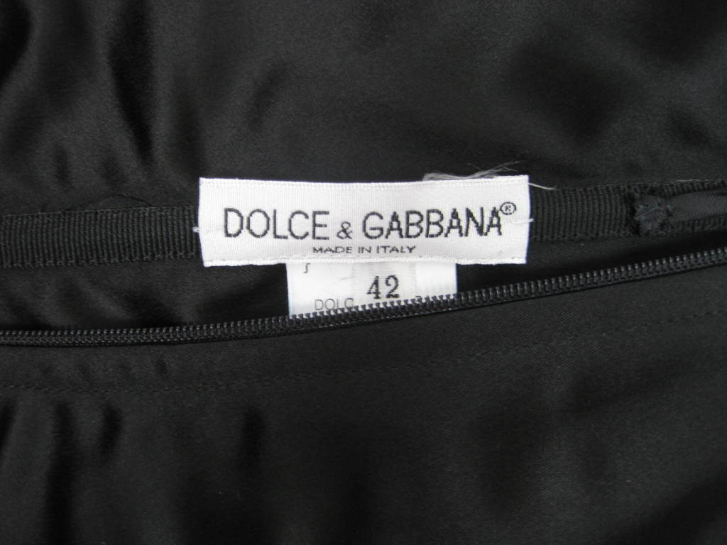Dolce and Gabbana Black Satin Bustier at 1stdibs