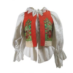 Antique Early 20th Century Eastern European Blouse and Vest