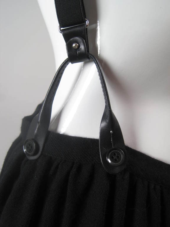 Yohji Yamamoto Skirt with Attached Suspenders at 1stdibs
