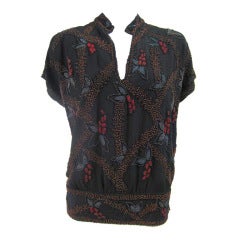 1920
s Beaded Blouse with Grape Motif
