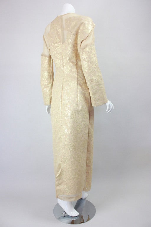 1990's Comme des Garçons Gold Brocade & Net Coat 2