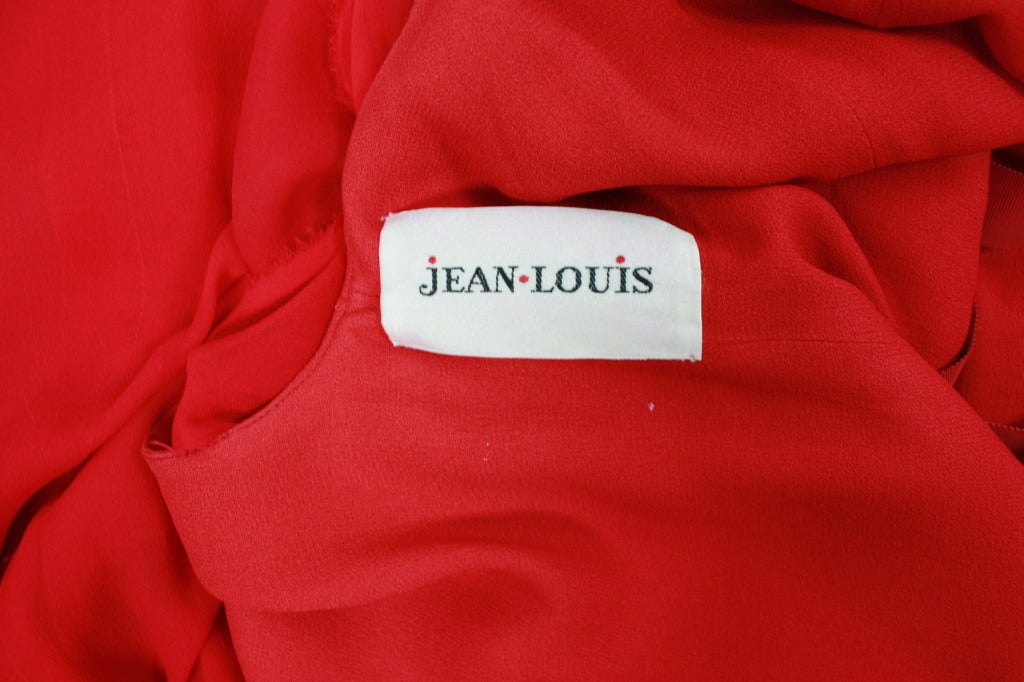 Jean Louis Red Chiffon Gown 5