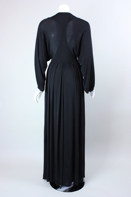 1970's Jean Muir Black Jersey Gown 3