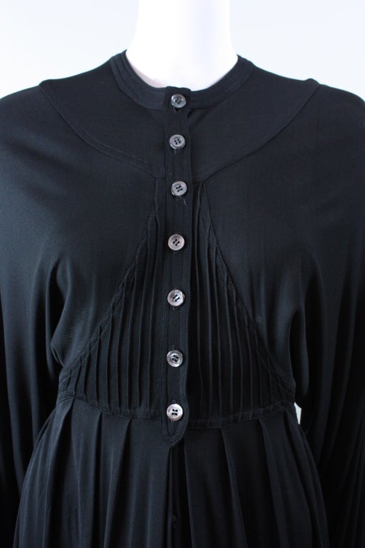 1970's Jean Muir Black Jersey Gown 4