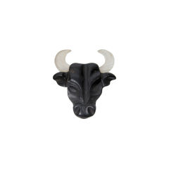 1930's Carved Bull Brooch