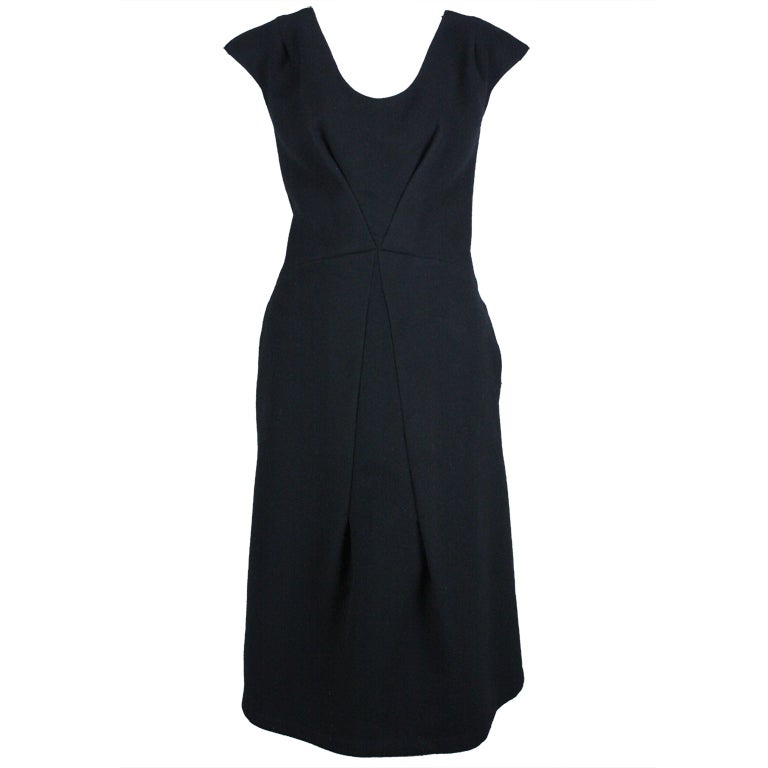 Marc Jacobs Black Cashmere Dress For Sale