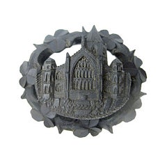 Antique Gutta-Percha Carved Brooch-SALE!