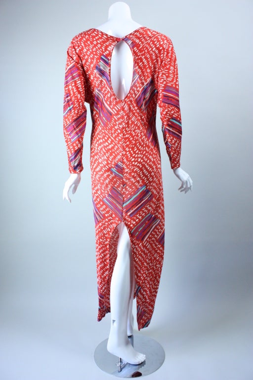 Women's Missoni Cotton Jersey Gown with Abstract Print For Sale
