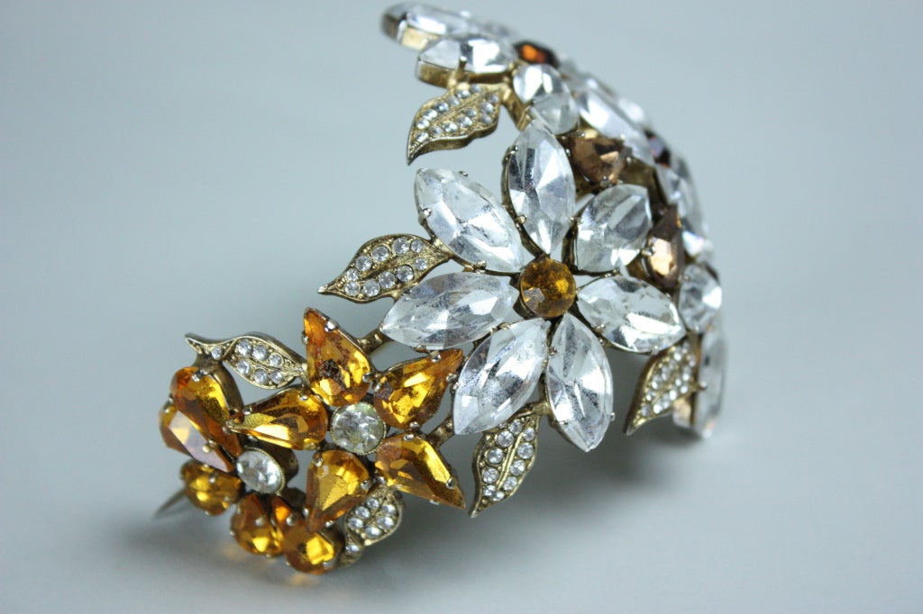 Christian Lacroix Rhinestone Brooch In Excellent Condition For Sale In Los Angeles, CA