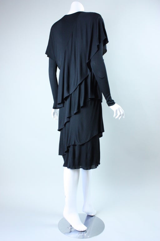 Holly's Harp Tiered Jersey Dress In Excellent Condition For Sale In Los Angeles, CA