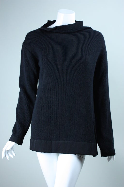 Yohji Yamamoto Asymmetrical Wool Sweater at 1stDibs