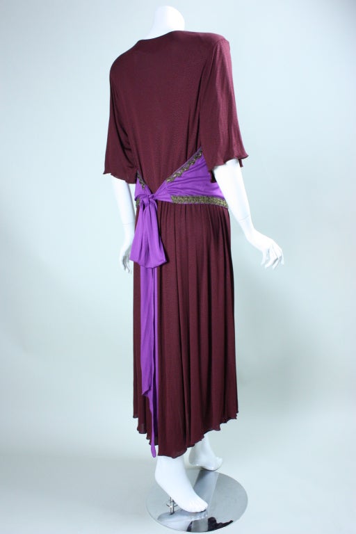 Holly's Harp Matte Jersey Grecian-Inspired Long Dress In Excellent Condition For Sale In Los Angeles, CA