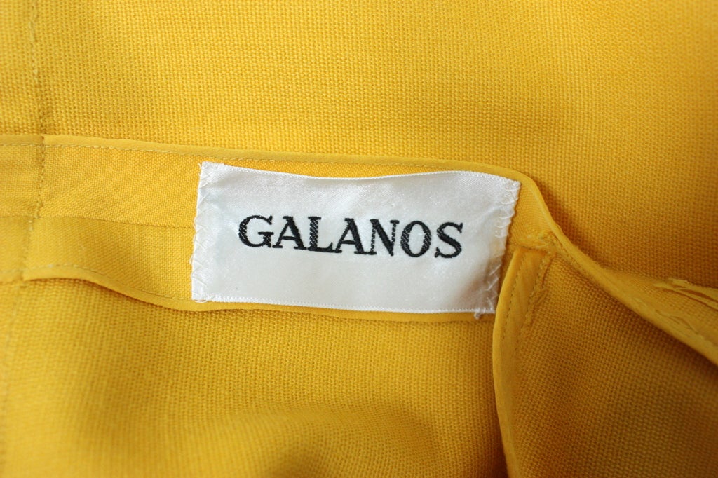 James Galanos Yellow Wool Overcoat 4